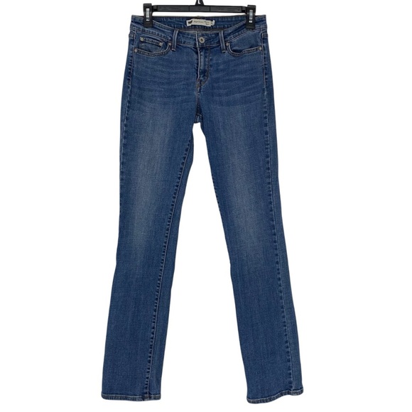 Levis Slight Curve Classic Rise Straight Leg Blue Denim Jeans sz 8/29 - Picture 1 of 16